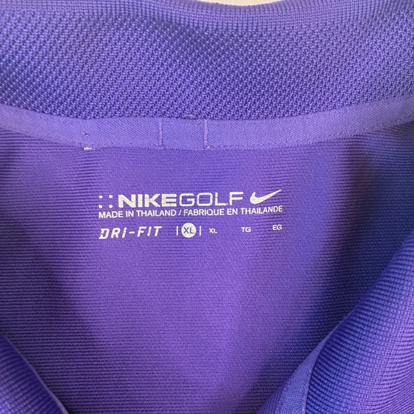 Nike Golf Polo Shirt Mens XL Purple Dri-FIT Short Sleeve Performance Athletic - Picture 2 of 7